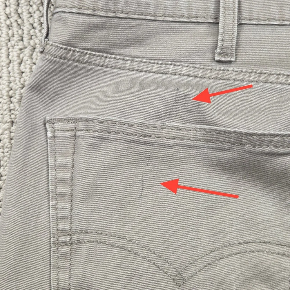 Levis 541 Athletic‎ Taper Stretch Pants Tan Khaki Mens 38x32 *READ